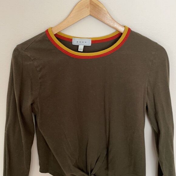 Womens Gaze Long Sleeve Shirt Green Size L - Picture 2 of 3